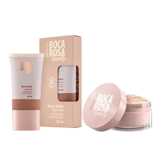 KIT 2 Conjunto Base Boca Rosa + Pó Solto Mármore