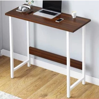 Escrivaninha Industrial Escritorio Mesa Computador 60cm Escrivaninha Branca para Quarto Pequena com Prateleira Escrivaninha