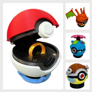 Porta Alianças Personalizado Pokebola Casamento Geek Pokemon Caixa Joias Pedido de Casamento Noiva Noivo + Chaveiro Pokemon Aleatório