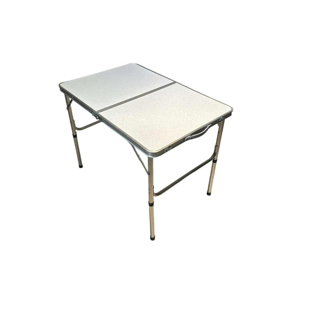 Mesa Dobrável Alumínio 90x60 Cm Vira Maleta Palisad Cor Branco