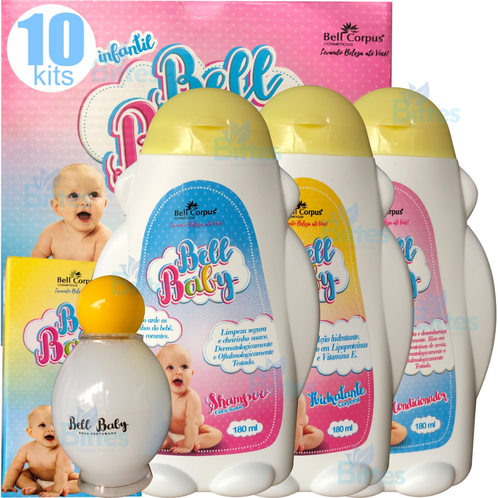 10 KIT BEBÊ BELL CORPUS BELL BABY INFANTIL shampoo 0 a 3 anos | Shopee ...