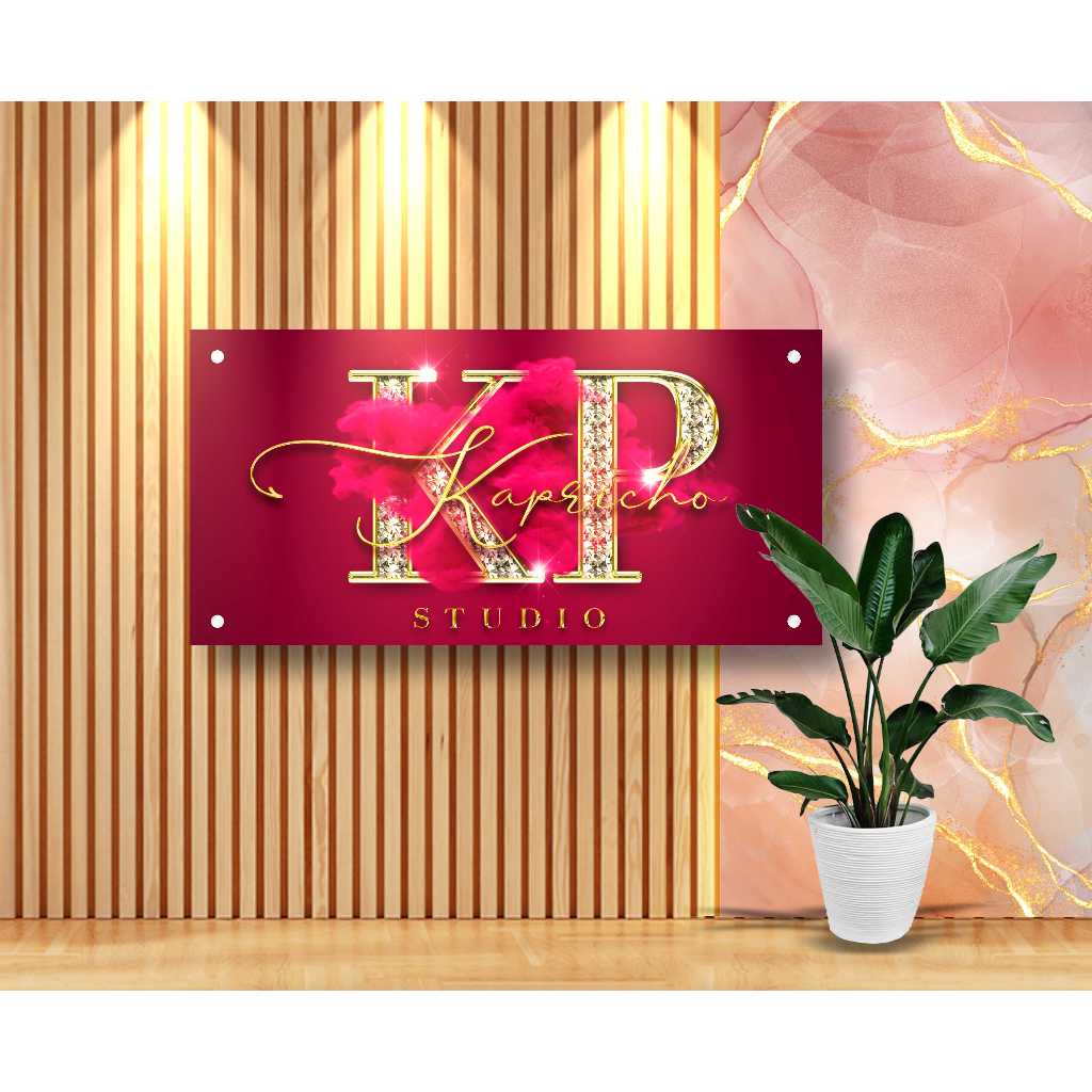 fachada para studio placa para parede Decoração logo interna logomarca placa restaurante consultório Dentista barbearia