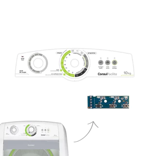Placa Interface E Adesivo Maquina de Lavar Consul Facilite 10kg Cwe10