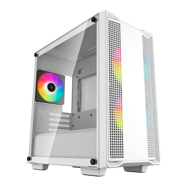 GABINETE GAMER DEEPCOOL CC360 WH ARGB, MID-TOWER, LATERAL DE VIDRO, BRANCO, R-CC360 - OBS : NÃO ACOMPANHA AS FANS
