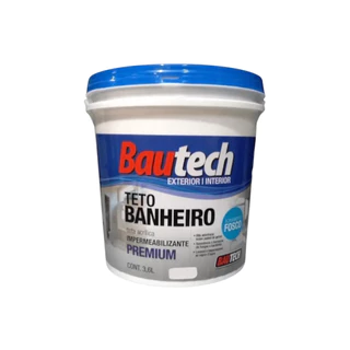 Super Tinta Impermeabilizante Teto De Banheiro 3,6 L Bautech