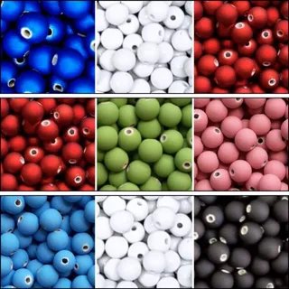 Kit com 300 Pérolas Emborrachadas 8mm 3 Cores Bijuteria Em Geral