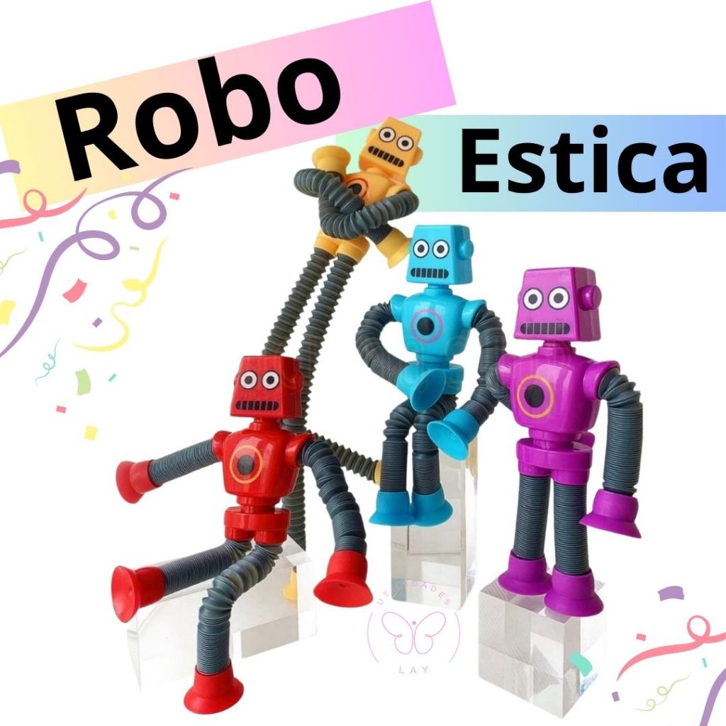 Brinquedo Robo Estica Pop It Tubo Led E Gruda Melman Magic | Shopee Brasil