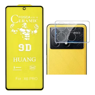 Película Cerâmica Fosca + Câmera Para Xiaomi Poco X6 Pro 5g