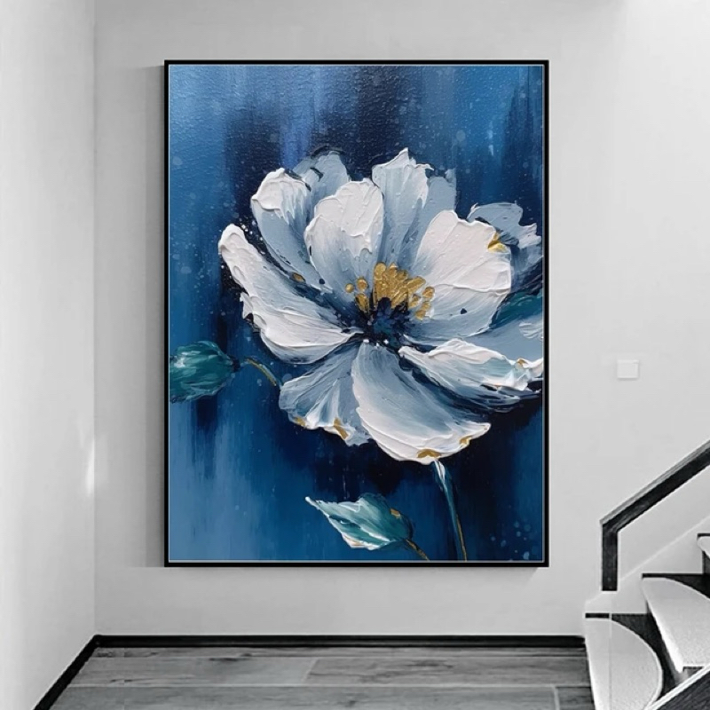 Quadro Decorativo Flor Margarida Gigante 70x90cm.Decore sala