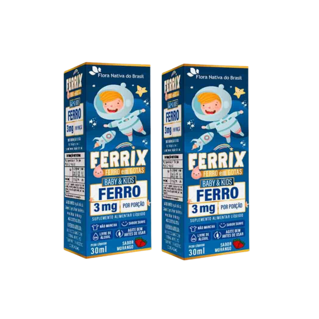KIT 2 Ferrix Suplemento Alimentar Infantil - Flora Nativa | Shopee Brasil