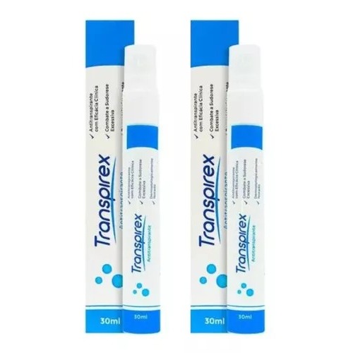 Kit 2 Antitranspirante Sudorese Hiperidrose Transpirex 30ml | Shopee Brasil