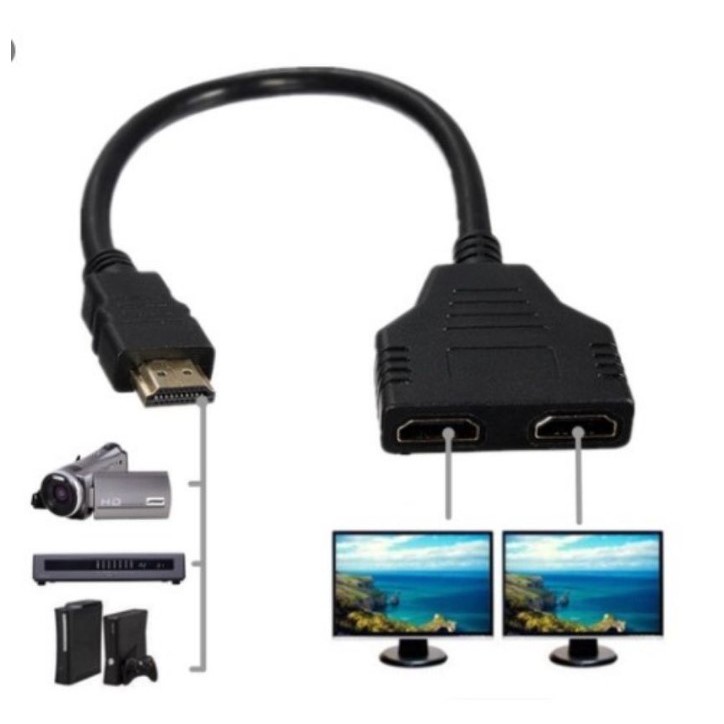 Cabo Divisor Adaptador HDTV Y 1 HDTV Macho X 2 HDTV Fêmea