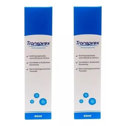 Kit 2 Antitranspirante Sudorese Hiperidrose Transpirex 60ml Fragrância ...