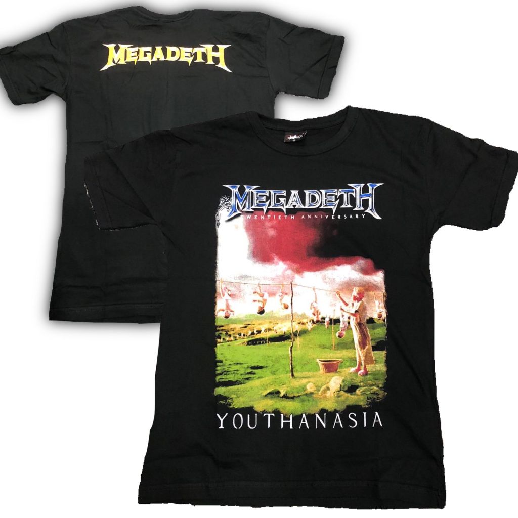 Camiseta Megadeth Banda de Rock Youthanasia