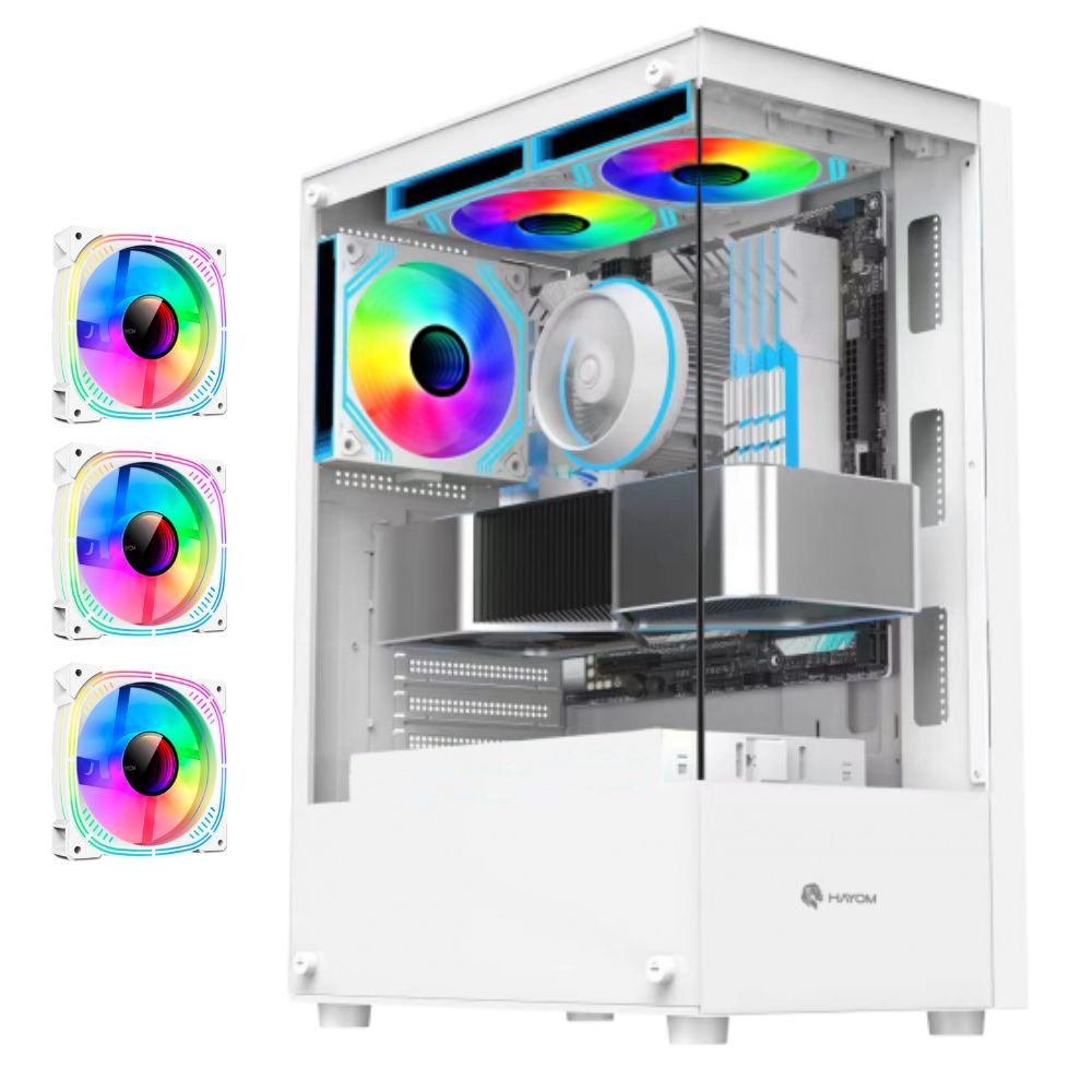 Gabinete Aquario Atx Gamer Com 3 Fans Rgb Inclusas Micro-Atx GB1793