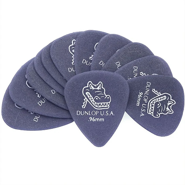 Kit Com 06 Palhetas Dunlop Gator Grip Azul 0.96mm