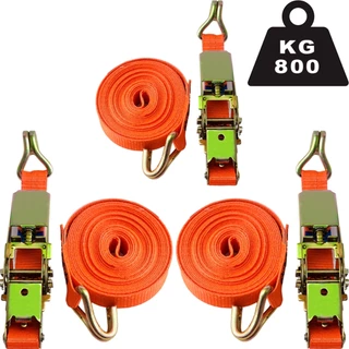 Kit 2 Catraca + 2 Cintas de Carga 4,5m Para Amarração