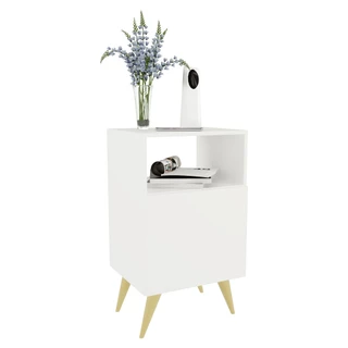 Mesa de Cabeceira Nicho Quarto Casal Decoração Retro Rapallo