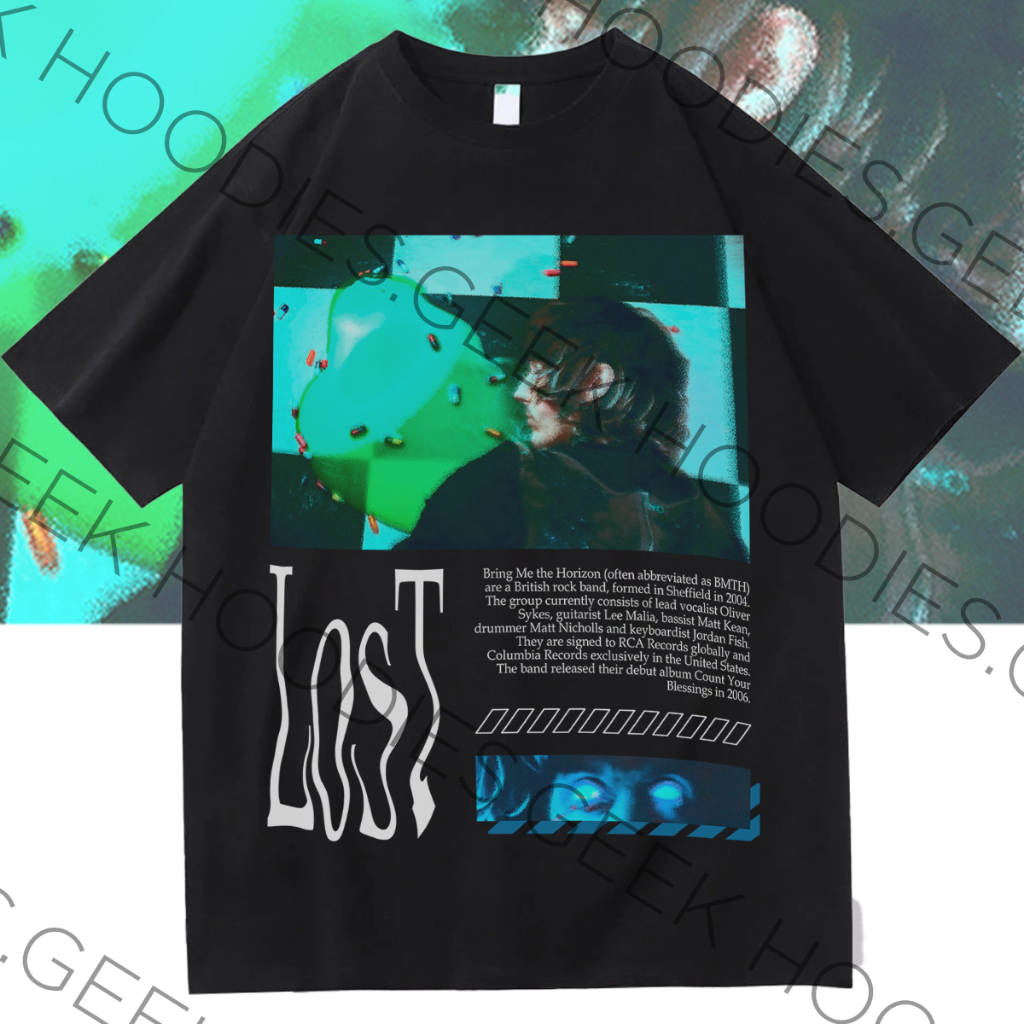 BMTH LosT tシャツ bring me the horizon Camiseta Basica Algodao Bring Me The Horizon Lost Graphic Rock n