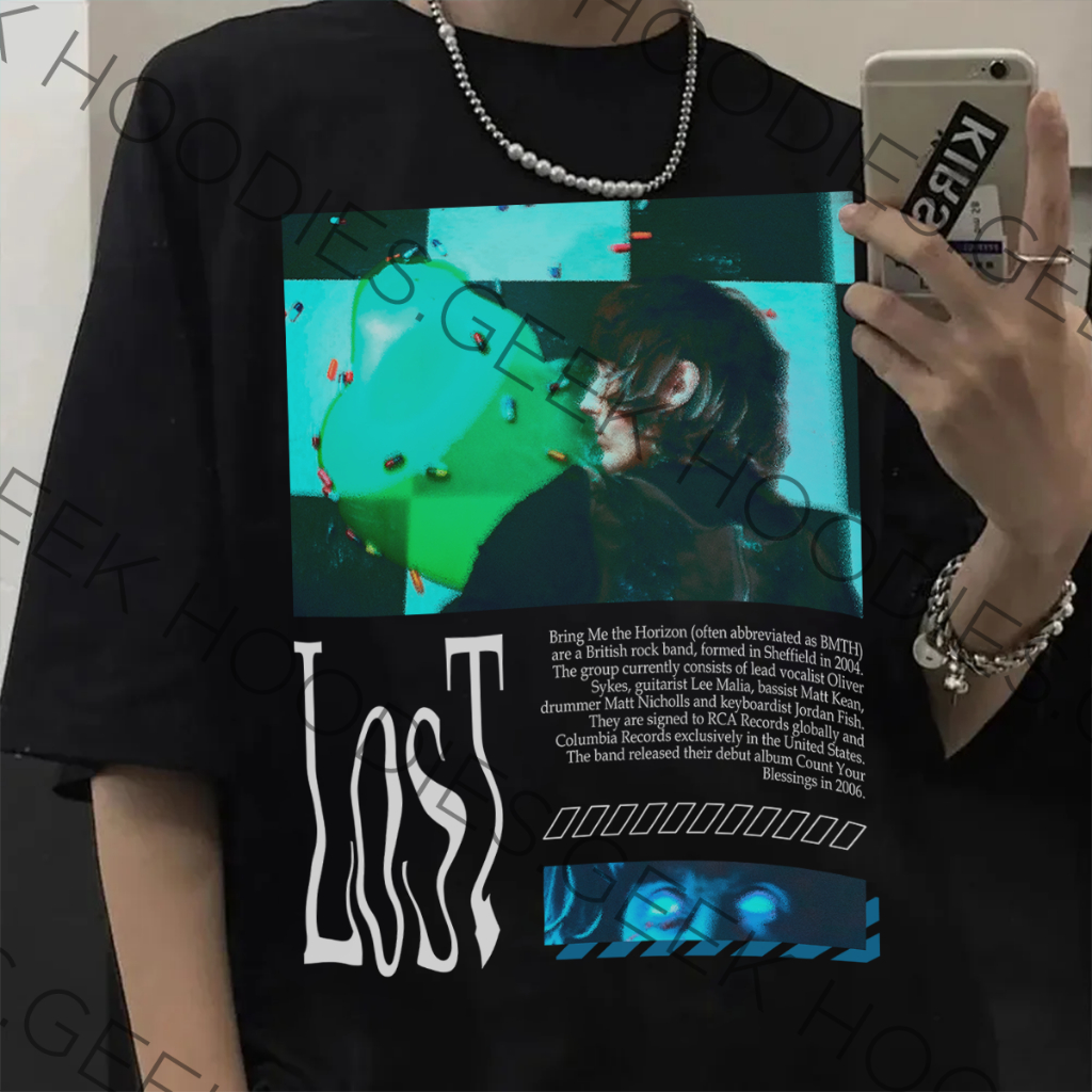 Camiseta Basica Algodao Bring Me The Horizon Lost Graphic Rock n