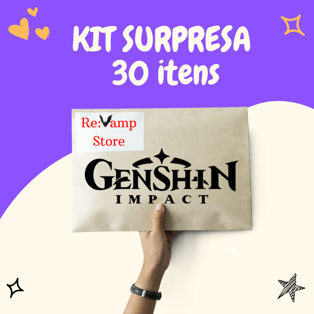 Kit Personalizado 30 itens do Jogo Genshin Impact