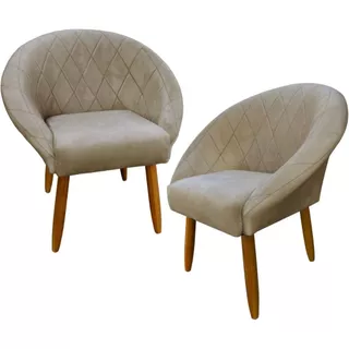Poltrona Decorativa Cadeira Estofada Ibiza Resistente Escritório Manicure Recepção Sala de estar