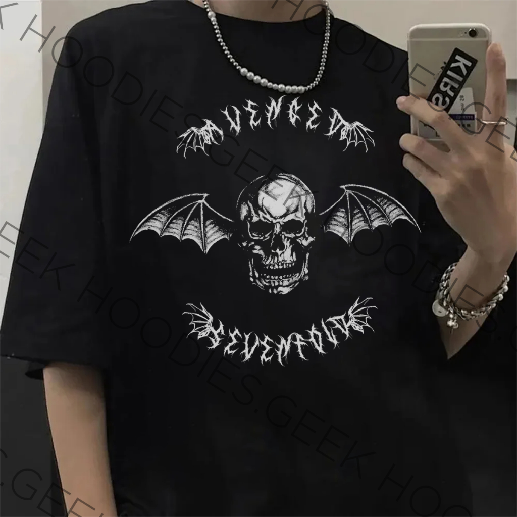 Camiseta Basica Algodao Banda Avenged Sevenfold Skull Rock N Roll Punk Unissex