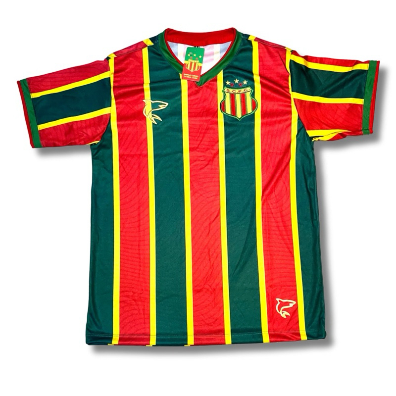 Camisa Sampaio correa 2024 modelagem logo tubarao tricolor