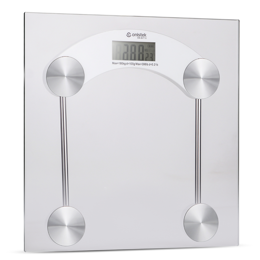 Balança Digital LCD Super Slim Até 180Kg Quadrada Vidro Temperado ...