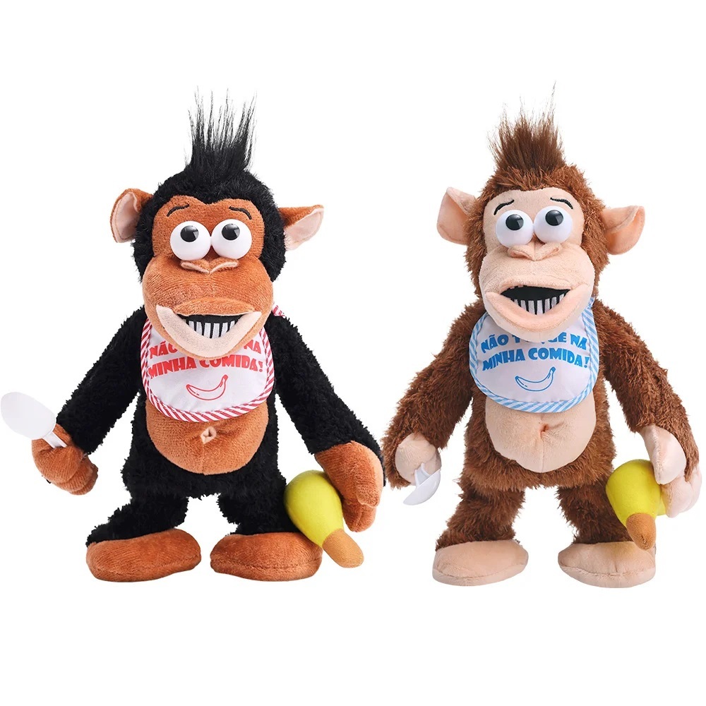 Pelúcia Macaco Maluco Mecanizado 29 Cm - CAA Toys