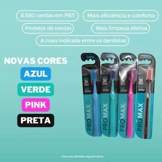 Escova de Dente Super Macia PROMAX c/ 6.580 Cerdas Premium - GREEN PROFESSIONAL