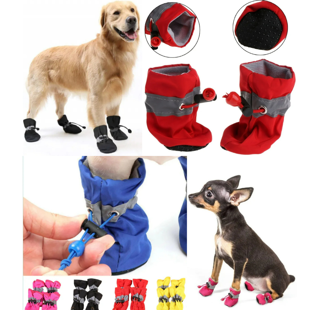 Sapatinho para Cachorro Pet Botas de Chuva Antiderrapantes Impermeáveis Calçado Cães Gatos Acessórios sapato para cachorro Resistentes à Água