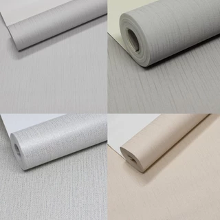 Papel de Parede Linho Cinza Cimento Queimado Pérola Linhão Vinílico + Cola Texturizado Lavável