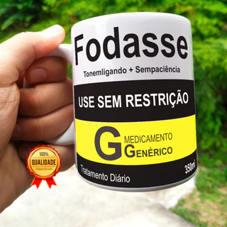 Caneca Personalizada Fodasse Divertidada Caixa de Remédio café
