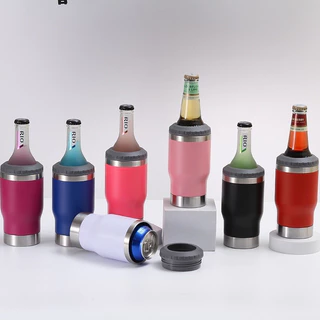 Copo termico 2 FUNÇÃO EM 1 COM ABRIDOR E NOME STANLE 420ml Serve tudo Tamanho /Garrafa longneck/ Lata Garrafa
