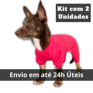 Kit 2 Roupinhas para Pet Macacão Inverno/Outono - Vestido Pra Cachorro - Roupa de Macho e Fêmea