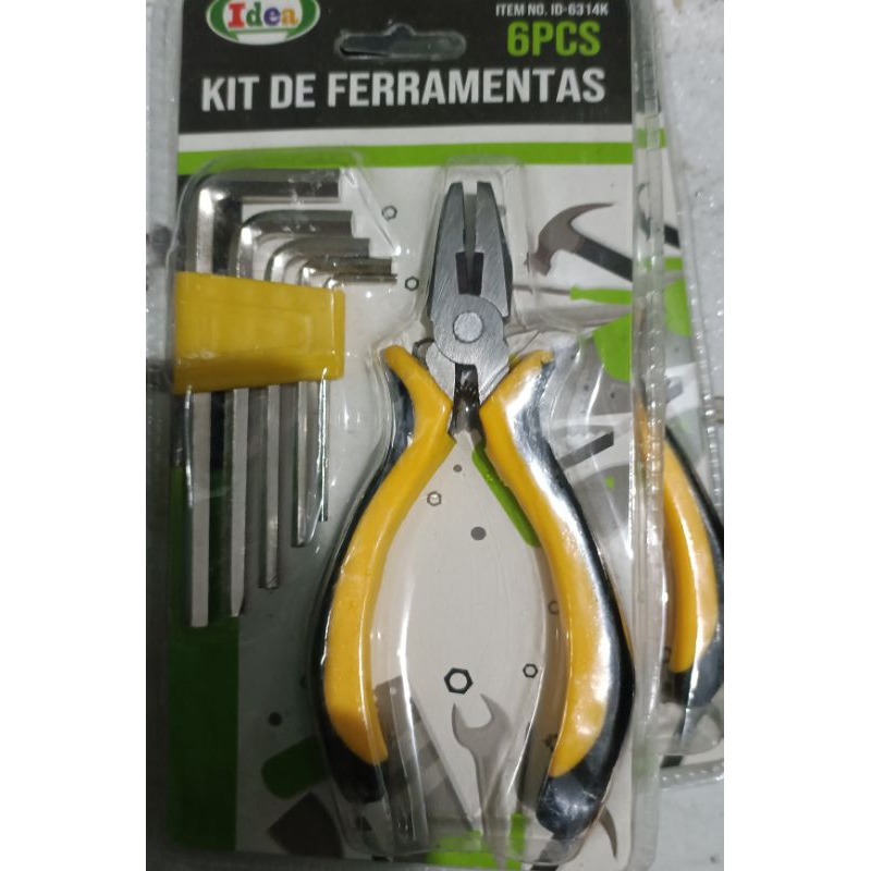 KIT FERRAMENTAS COM 6 PEÇAS Alicate Alien Original BLISTER Idea ...