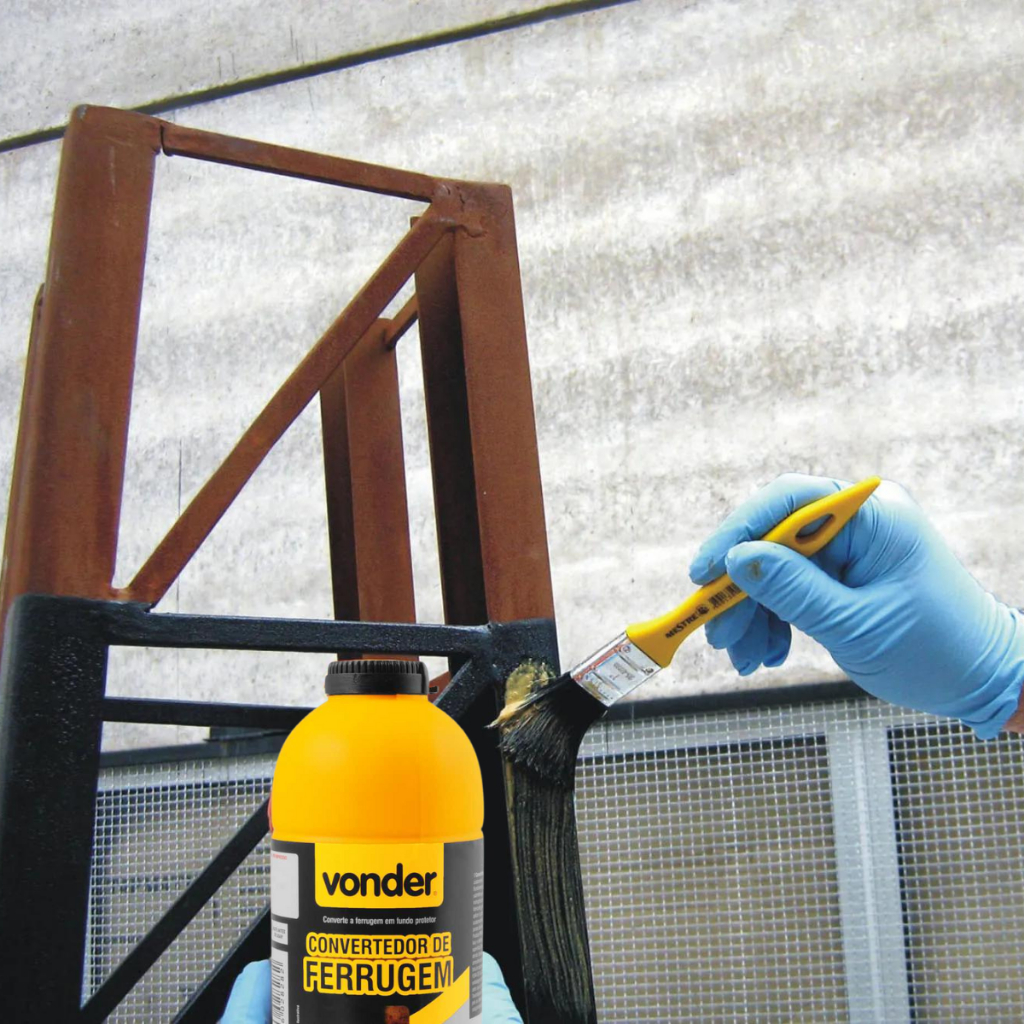 Fundo Convertedor De Ferrugem Base Para Pintura 200ml, 500ml e 1 Litros  Original Vonder | Shopee Brasil