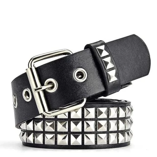 Cinto de rebite pirâmide Rock, Punk, E-girl, K-Pop, Emo unissex.