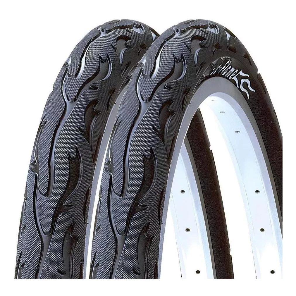 Copertoni ENIX Whitewall 20x2.125 Con Camera D'Aria - Battistrada Liscio Slick (Coppia Da 4)
