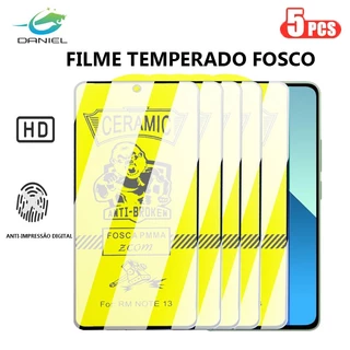 Película Kit 5 Premium Cerâmic Fosca Redmi 13C 12 11A 10 9 8 A2 A1 NOTE 20/13/12 Série Modelo À prova de explosão film