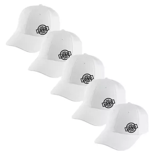 Bone Personalizado 5 Pecas Sua Arte Logo Empresa Aba Curva