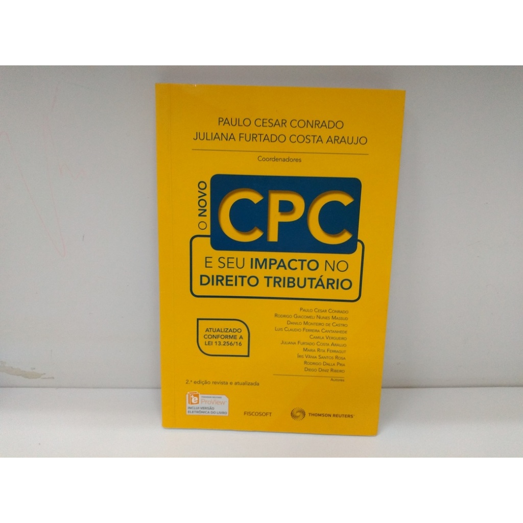 Livro O Novo CPC e Seu Impacto No Direito Tributário Paulo Cesar ...