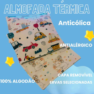Almofada ANTICÓLICA - Bolsa Térmica de Ervas Sementes para bebê - Antialérgico - Reutilizável em Oferta na Shopee