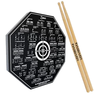 Pad Estudo Bateria 8 Polegadas + Par Baquetas Vanguarda 6a
