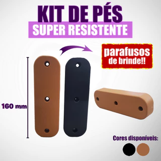 Kit Pés Multiuso, Sofá, fogão, cama... - Plástico Super Resistente Acompanha parafuso, Pé OBLONGO