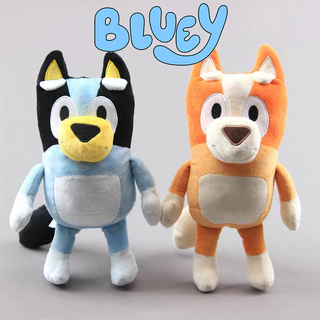 Bluey e Bingo 25 cm Original Importado Fofinho Dog Bueyed Doguinho Decoração Boneco Travesseiro Dormir Brinquedo Crianças Presente Mães Pais Família Presente Natal Ursinho Bluye Animação Bandit Heeler Story Cachorro Pelúcia Azul pelucia ursinho de pelucia