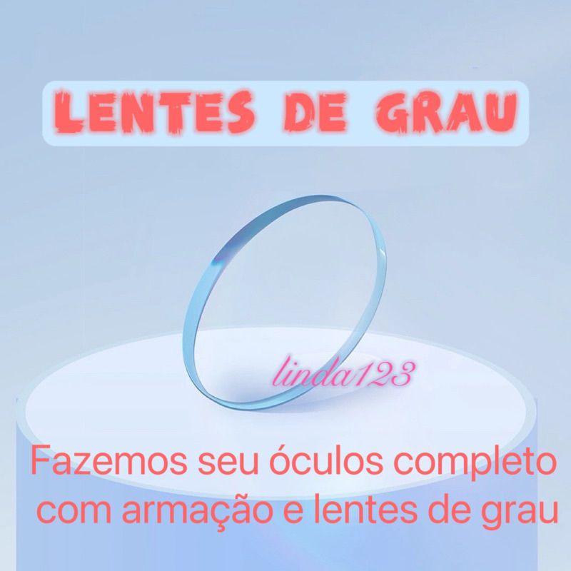 Par Lentes para colocar seu grau completo óculos com Hipermetropia Miopia Astigmatismo Presbiopia