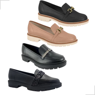 Sapato Feminino Mocassim Tratorado Beira Rio Loafer Social Casual