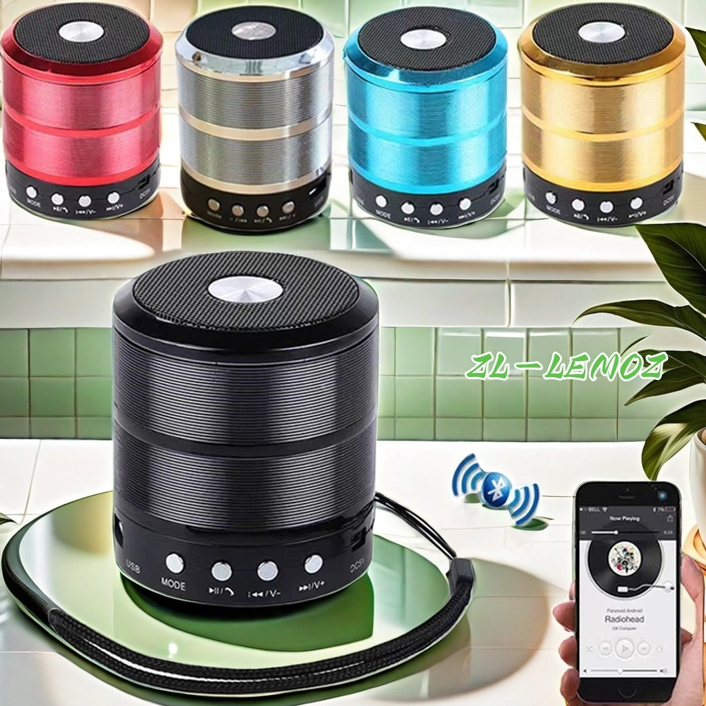 Caixa de Som 887 Mini Caixinha Bluetooth Portatil Usb Sd Fm Bateria Recarregavel Amplificada